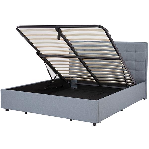 Κρεβάτι με αποθηκευτικό χώρο Nextdeco Soho γκρι Υ110x200x160εκ. - Image 2