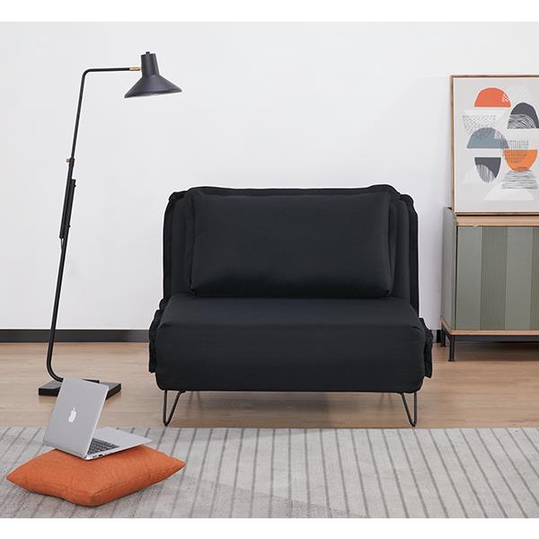 Πολυθρόνα - κρεβάτι Nextdeco Madrid μαύρη Υ82x112x92εκ. - Image 3