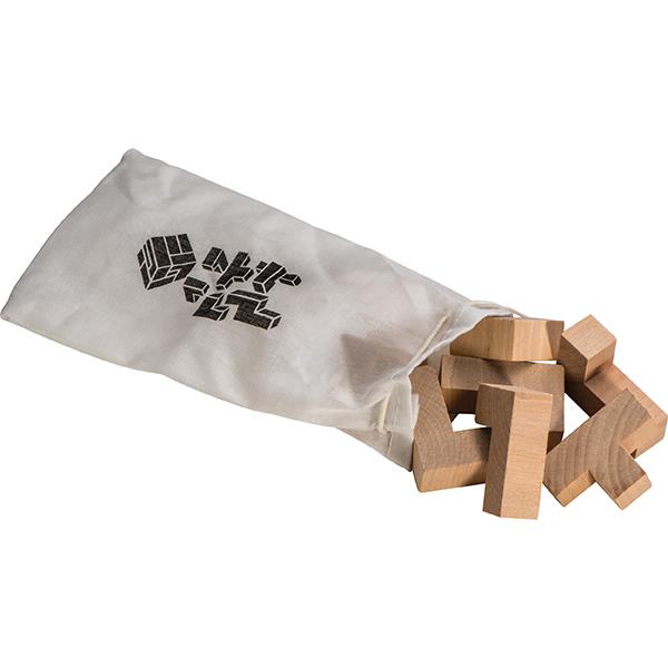 Παζλ σπαζοκεφαλιά ξύλινη "κύβος" 4,5x4,5x4,5εκ. - Image 2