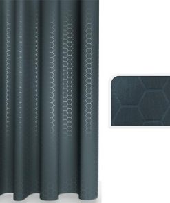 Κουρτίνα μπάνιου 92γρ. με 12 κρίκους πετρόλ  180x180εκ