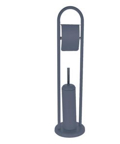 Χαρτοθήκη δαπέδου με ενσωματωμένο πιγκάλ Ø20,3xY70εκ. μπλε