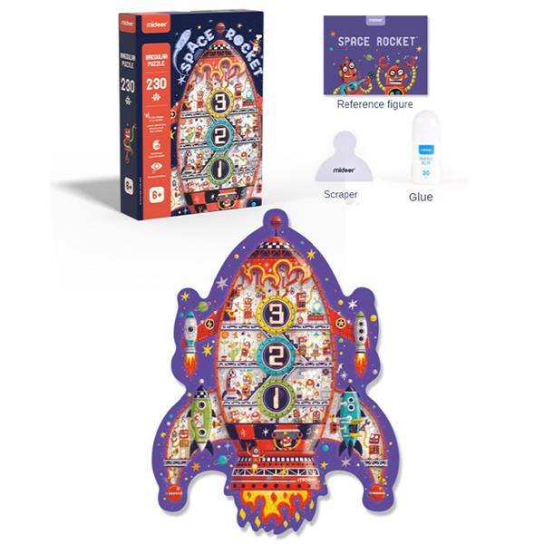 Mideer παζλ με κοπτικό "Διαστημικός Πύραυλος" 230 τεμαχίων - Image 2