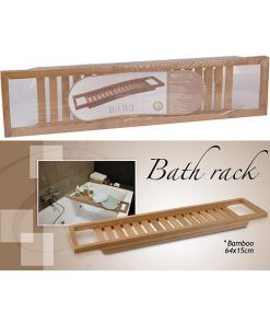 Ράφι μπάνιου για τη μπανιέρα από bamboo 64,5x15,5xY3,8εκ.