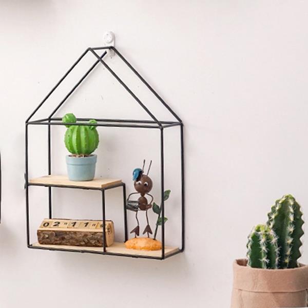 Ράφι επιτοίχιο Nextdeco minimal διπλό μαύρο Υ32,5x24,5x8εκ. - Image 2