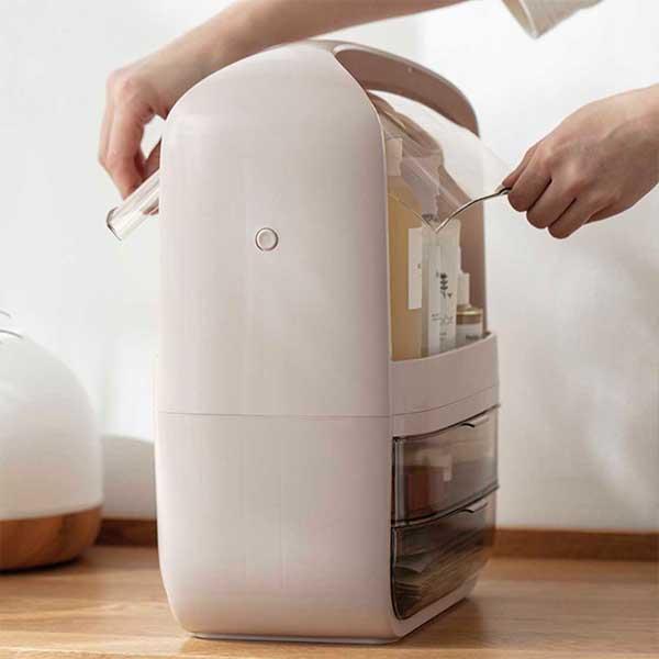 Θήκη οργάνωσης καλλυντικών λευκή 27x19,5xΥ36,5εκ. - Image 2