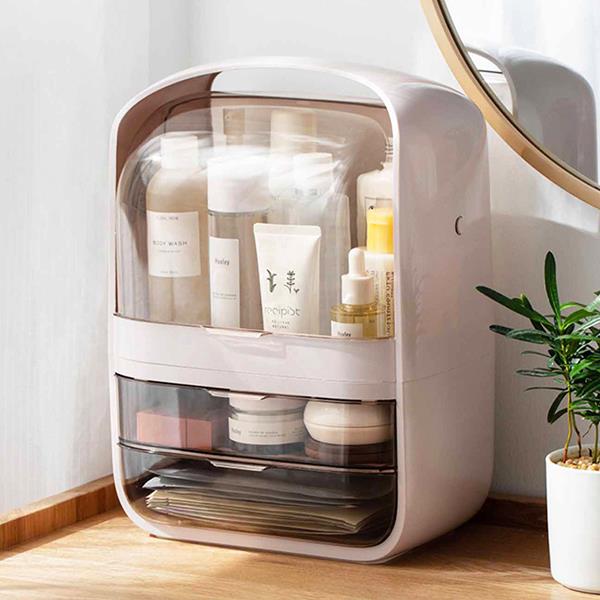 Θήκη οργάνωσης καλλυντικών λευκή 27x19,5xΥ36,5εκ. - Image 3