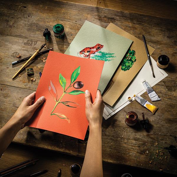 Talens μπλοκ mix θερμών χρωμάτων 50φυλ. Α4 180 γρ. - Image 2