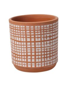 Κασπώ-γλάστρα, κεραμική "Checked" Ø11xΥ11,5εκ.