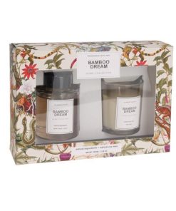 Αρωματικό σετ δώρου με διαχυτή και κερί "Home Collection" bamboo dream