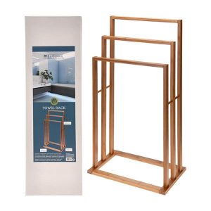 Κρεμάστρα Δαπέδου από bamboo με 3 ράγες 40x25x82εκ.