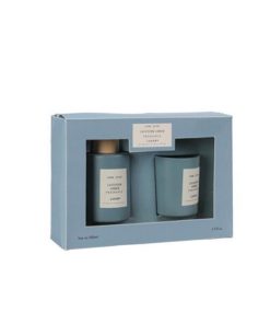 Αρωματικό σετ δώρου με διαχυτή και κερί "Home Scent" Blue/lavender amber