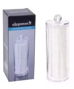 Θήκη για δίσκους ντεμακιγιάζ ακρυλική διάφανη Ø7xΥ20εκ.