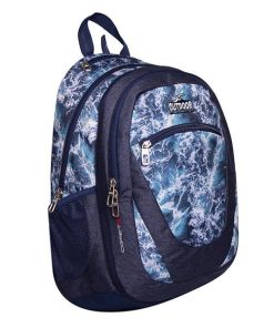 KALGAV τσάντα πλάτης Navy marble με θήκη laptop/tablet Υ49x15x34,5εκ.