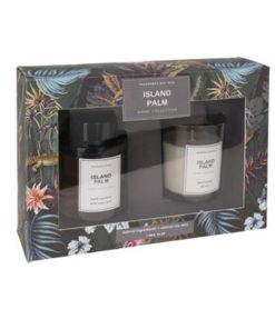 Αρωματικό σετ δώρου με διαχυτή και κερί "Home Collection" island palm