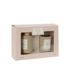 Αρωματικό σετ δώρου με διαχυτή και κερί "Home Scent" Khaki/amber vanilla