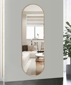 Καθρέφτης επιτοίχιος Nextdeco χρυσό μεταλλικό πλαίσιο 40x150εκ