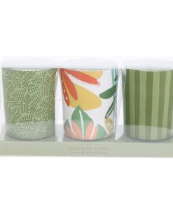 Κεριά αρωματικά σετ 3 τμχ Ø5xY6εκ. Green