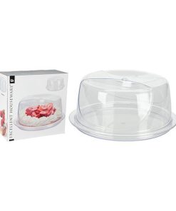 Τουρτιέρα στρογγυλή, πλαστική με καπάκι Ø34xY15εκ.