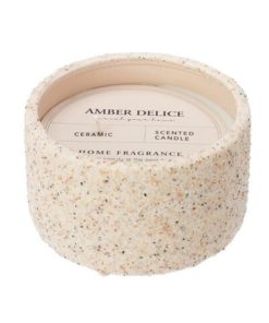 Κερί αρωματικό σε κεραμικό βαζάκι 390γρ. Ø12xY7εκ. κίτρινο/amber