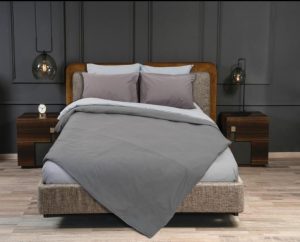 Σετ σεντόνια μονά RAINBOW Grey-Ice grey από 50% βαμβάκι 160x250εκ.