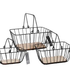 Καλάθια μεταλλικά σετ 3 τεμαχίων