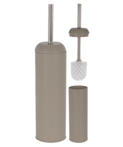 Πιγκάλ μπάνιου μεταλλικό μπεζ-καφέ Ø9,3xY40εκ.