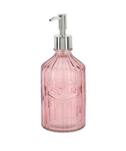 Dispenser υγρού σαπουνιού σκούρο ροζ 450ml Ø8,3xY21εκ.