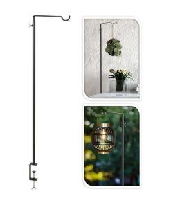 Μεταλλική κρεμάστρα για διακόσμηση τραπεζιού, μαύρη 90εκ.