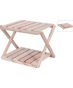 Τραπεζάκι βοηθητικό Nextdeco 2 επιπέδων ξύλινο 38,5x31xY32,5εκ.