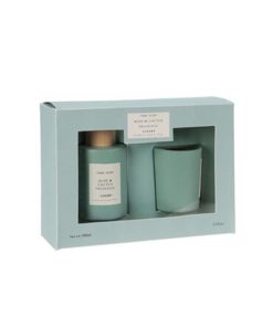 Αρωματικό σετ δώρου με διαχυτή και κερί "Home Scent" Green/aloe and cactus