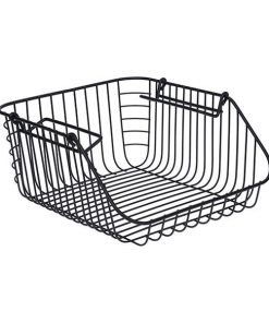 Καλάθι μεταλλικό μαύρο 30x27xY14εκ.