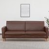 Καναπές κρεβάτι τριθέσιος Nextdeco Soho καφέ Υ81x201x90εκ.