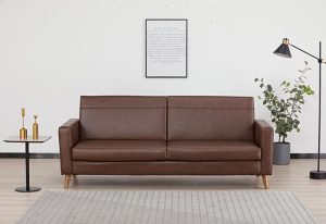 Καναπές κρεβάτι τριθέσιος Nextdeco Soho καφέ Υ81x201x90εκ.