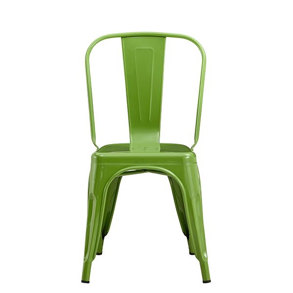 Καρέκλα μεταλλική Nextdeco Loft στοιβαζόμενη olive green 45x48xΥ85εκ - Image 2