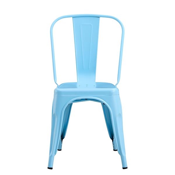 Καρέκλα μεταλλική Nextdeco Loft στοιβαζόμενη γαλάζια 45x48xΥ85εκ - Image 2