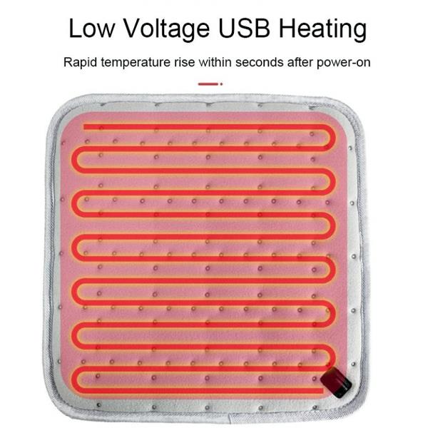 Θερμαινόμενο μαξιλάρι καθίσματος 45x45εκ γκρι - Image 2