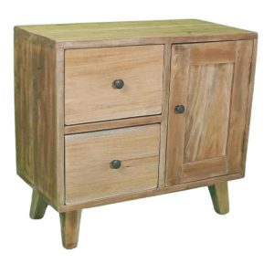 Κομοδίνο Nextdeco Tribeca από ξύλο teak Υ55x30x60εκ.