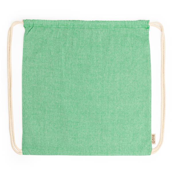 Τσάντα πλάτης με κορδόνια Υ42χ38εκ. πράσινη. Δυνατότητα εκτύπωσης