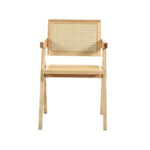 Καρέκλα ξύλινη Nextdeco Benson πλάτη PE Rattan 49,6x57xY805εκ