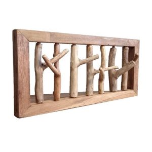 Κρεμάστρα τοίχου Nextdeco Tribeca από ανακυκλωμένο ξύλο teak Υ25x11/8x50εκ.