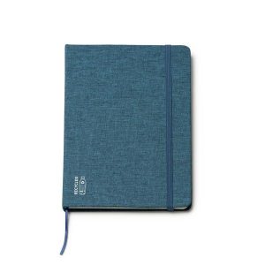 Σημειωματάριο Α5 Υ21x14.7εκ. μπλε με λάστιχο 80 φυλλα