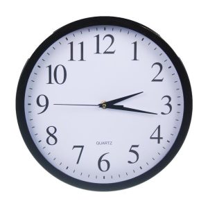 Ρολόι τοίχου Ø27εκ. μαύρο