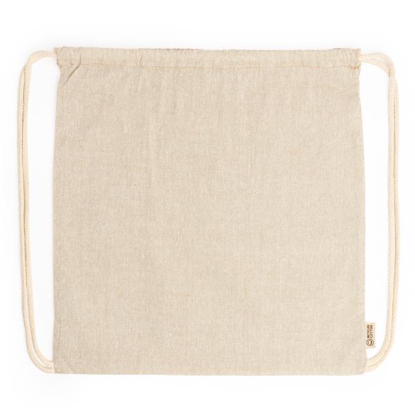 Τσάντα πλάτης με κορδόνια Υ42χ38εκ. μπεζ. Δυνατότητα εκτύπωσης