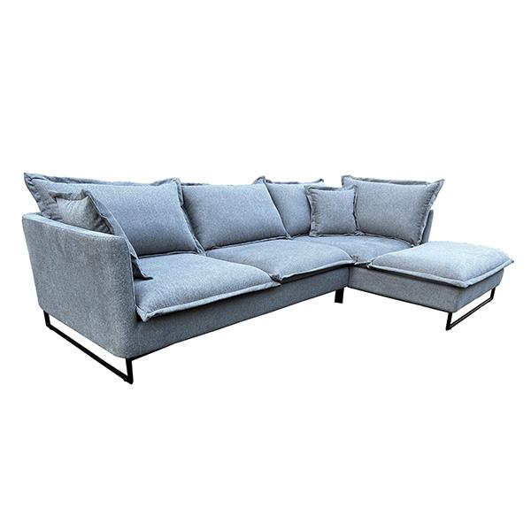 Καναπές γωνιακός Nextdeco Siegfried δεξιά γωνία γκρι Y85x286x183εκ. - Image 2