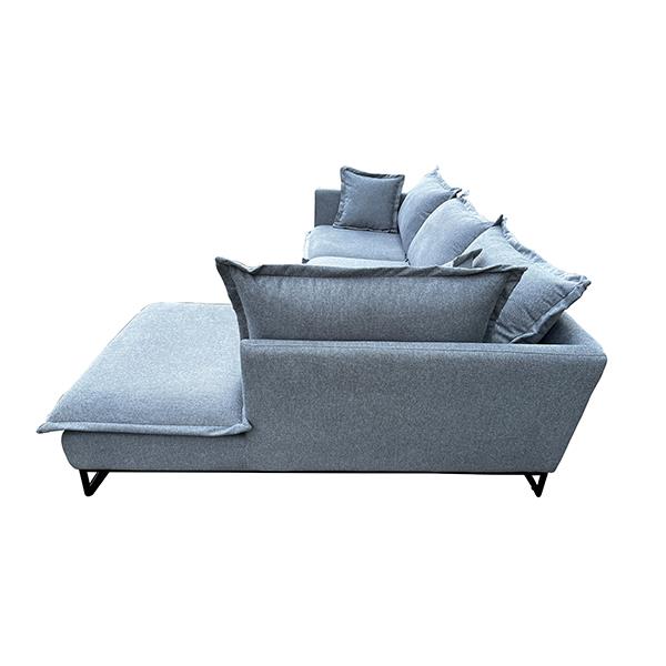 Καναπές γωνιακός Nextdeco Siegfried δεξιά γωνία γκρι Y85x286x183εκ. - Image 3