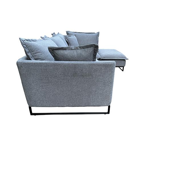 Καναπές γωνιακός Nextdeco Siegfried δεξιά γωνία γκρι Y85x286x183εκ. - Image 4