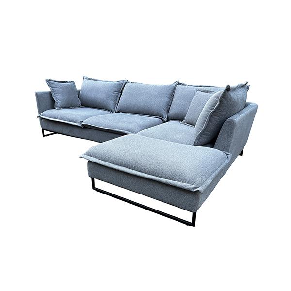 Καναπές γωνιακός Nextdeco Siegfried δεξιά γωνία γκρι Y85x286x183εκ. - Image 5