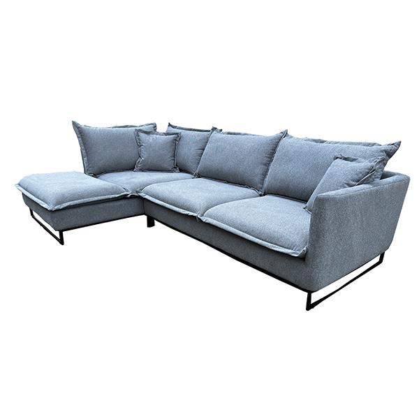 Καναπές γωνιακός Nextdeco Siegfried αριστερή γωνία γκρι Y85x286x183εκ. - Image 4