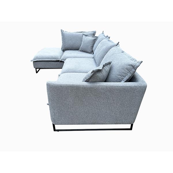 Καναπές γωνιακός Nextdeco Siegfried αριστερή γωνία γκρι Y85x286x183εκ. - Image 5