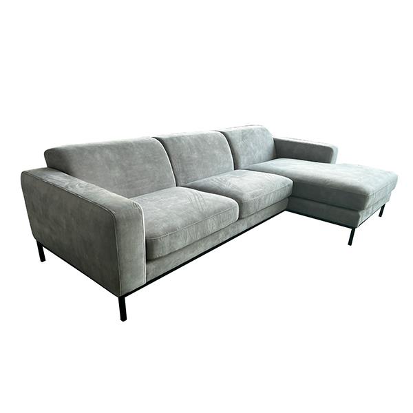 Καναπές γωνιακός Nextdeco Heming δεξιά γωνία γκρι-μπεζ Υ76x280x159εκ. - Image 2